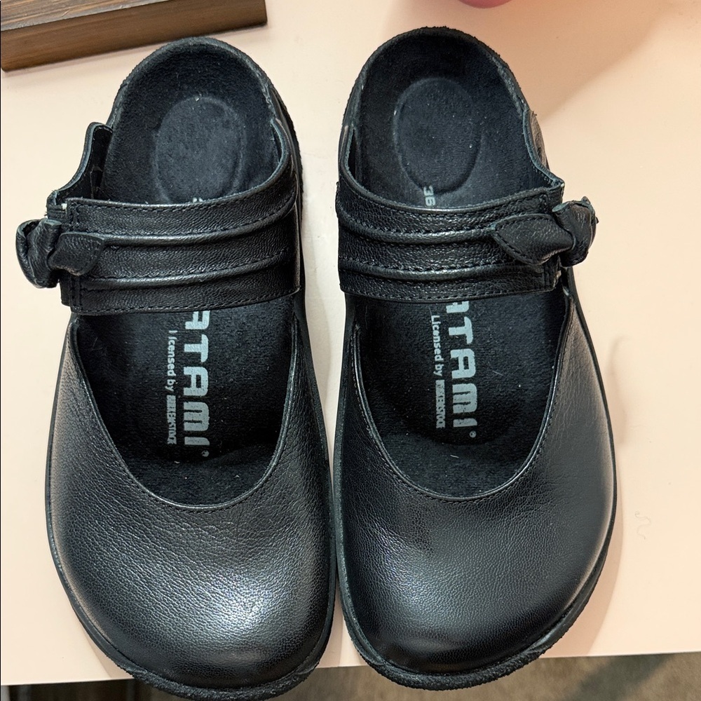Tatami Shoes Womens Size 36 Black Mary Jane Comfort Leather Strap Arch Support